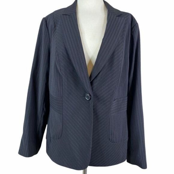 Lane Bryant Blazer Plus Size 14 Black and Purple - Picture 1 of 6